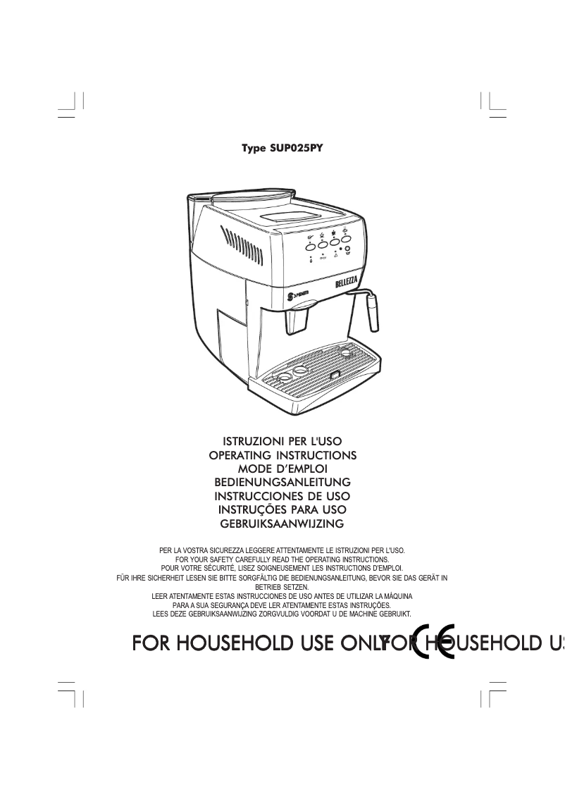 Image de la première page du manuel de l'appareil Bellezza SUP025PY