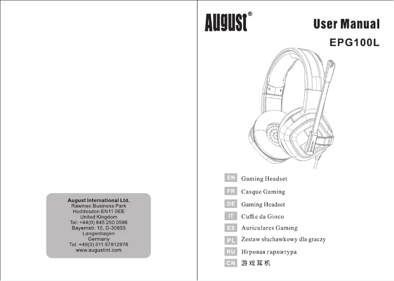 Image de la première page du manuel de l'appareil EPG100