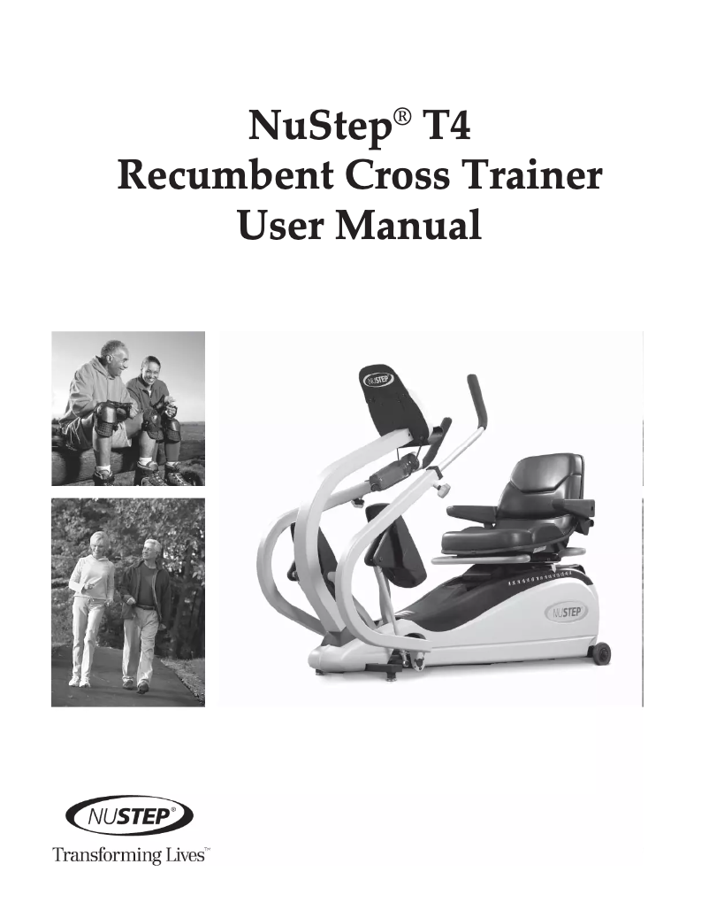 Page 1 de la notice Manuel utilisateur NuStep T4/TRS 4000