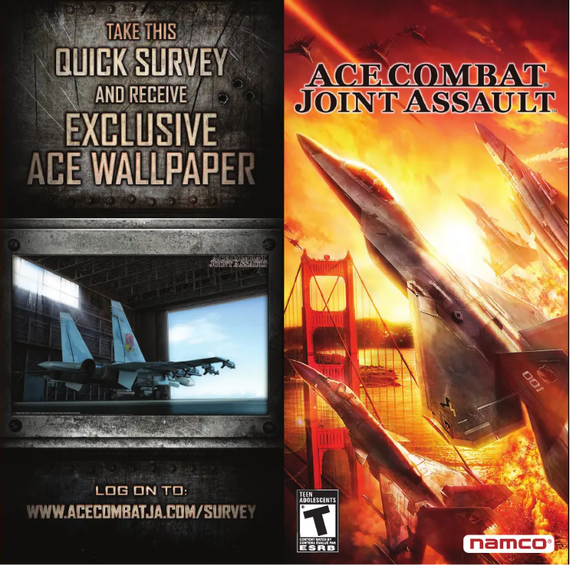 Image de la première page du manuel de l'appareil Ace Combat - Joint Assault (PSP)