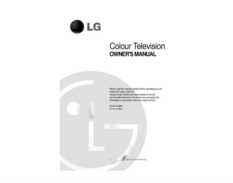 Image de la première page du manuel de l'appareil CF-29C66