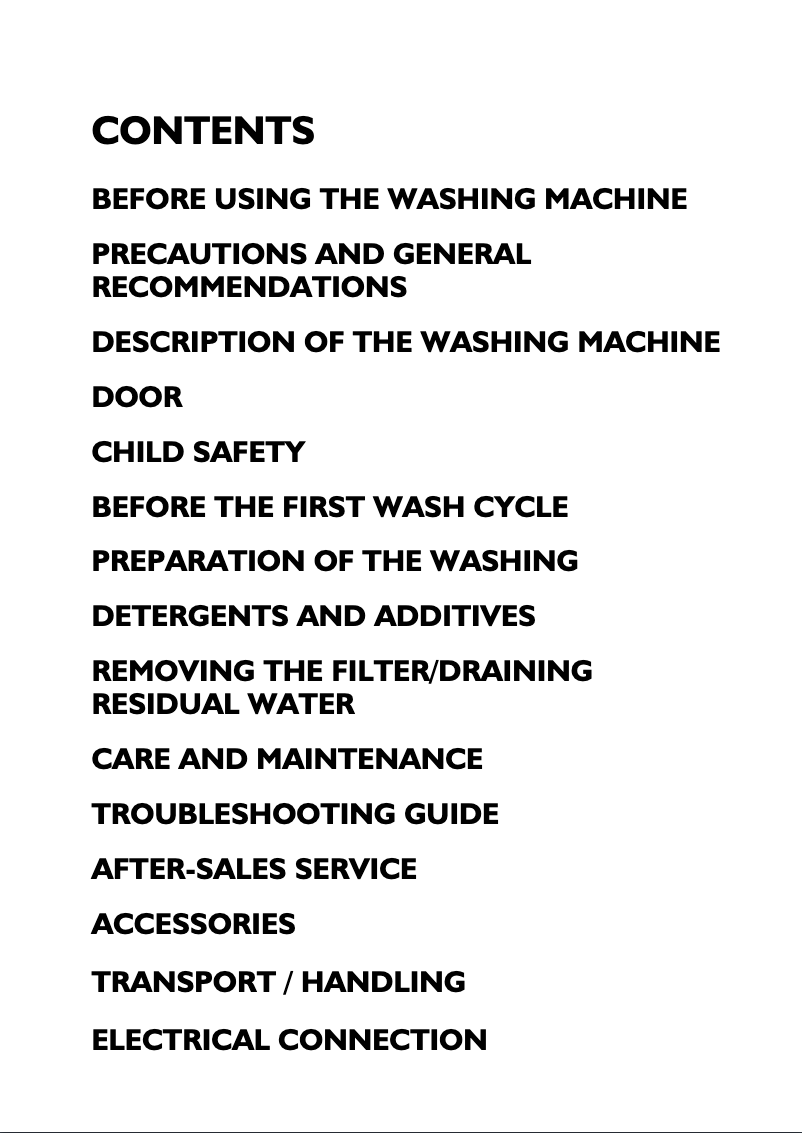 Page 1 de la notice Manuel utilisateur Bauknecht WA Care 12 DI B