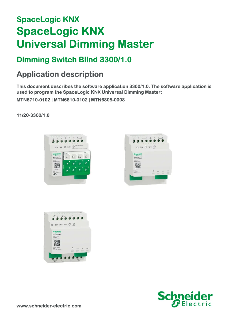 Page n°1 - Manuel utilisateur Schneider MTN6710-0102