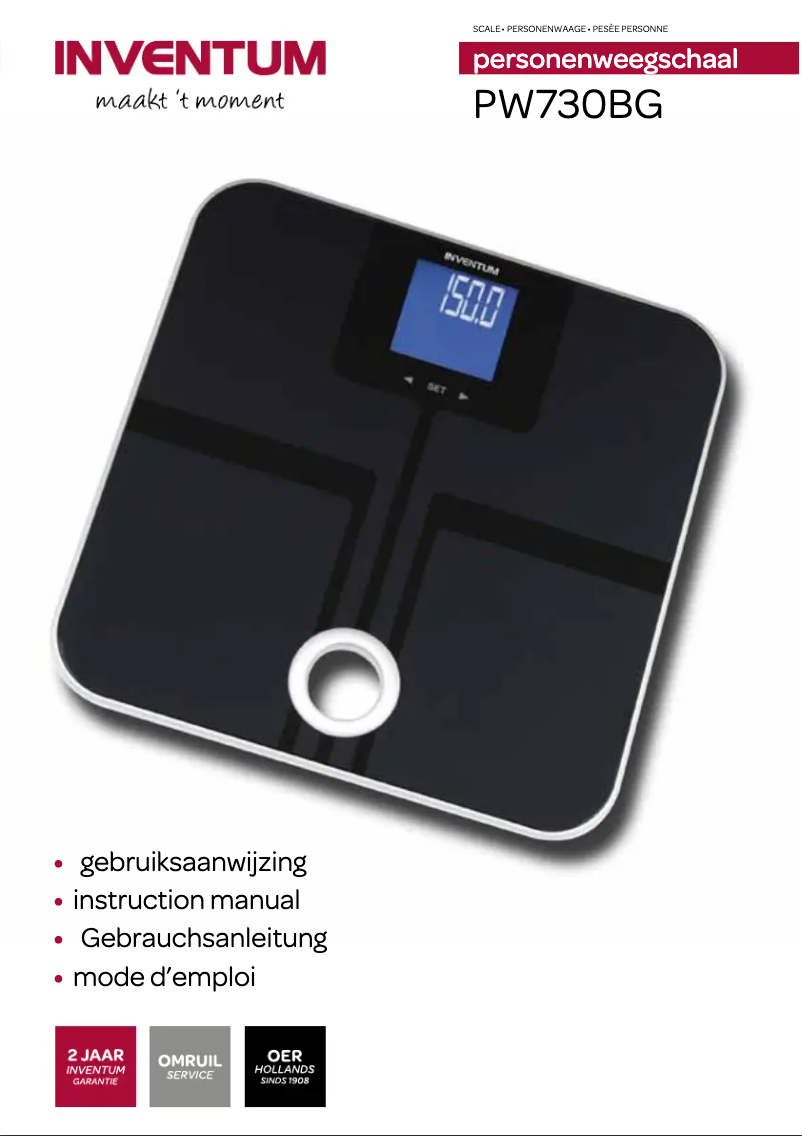 Image de la première page du manuel de l'appareil PW730BG