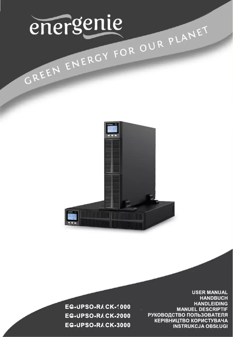 Page 1 de la notice Manuel utilisateur EnerGenie EG-UPSO-RACK-1000
