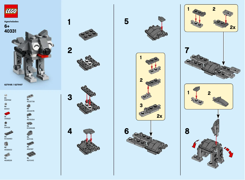 Page 1 de la notice Manuel utilisateur Lego MMB Wolf 40331