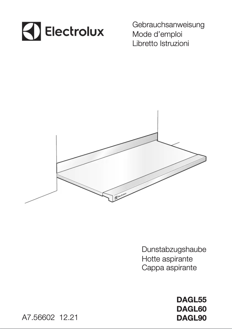 Page 1 de la notice Manuel utilisateur Electrolux DAGL6045SW