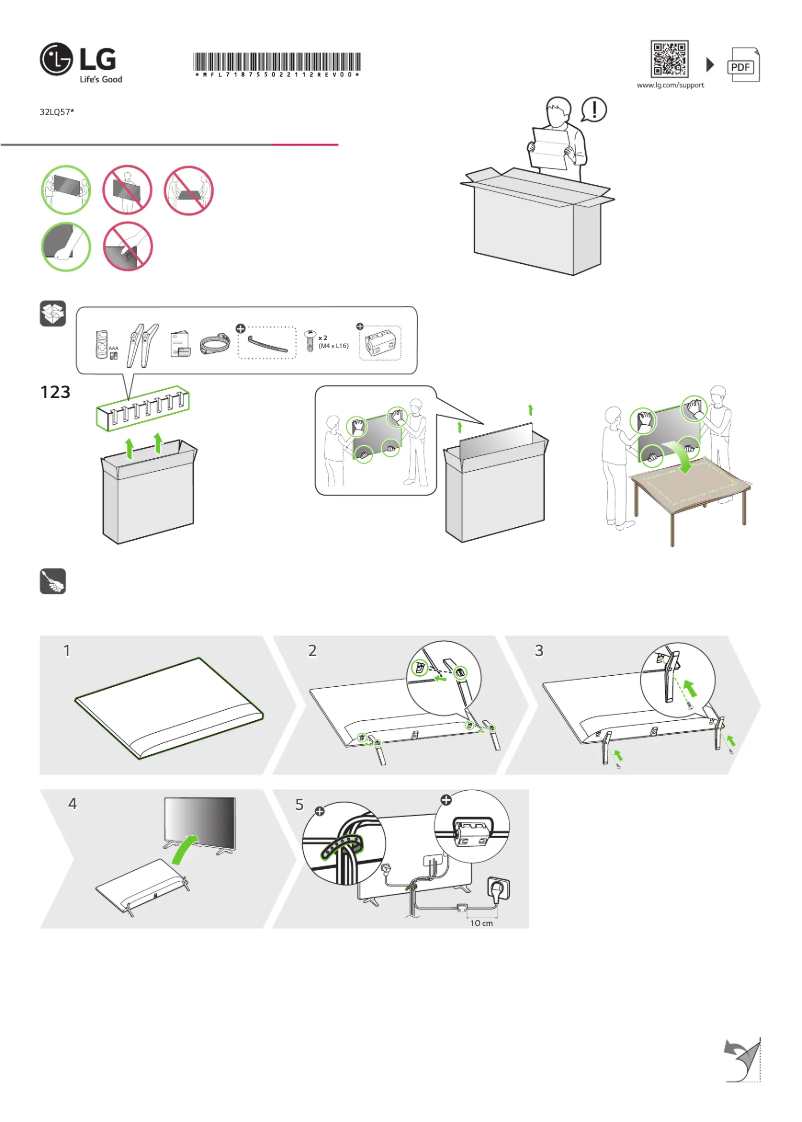 Image de la première page du manuel de l'appareil 32LQ570B6LA