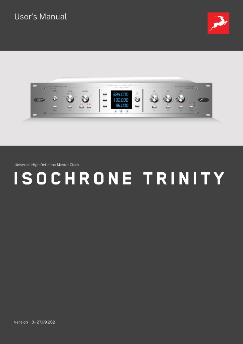 Página 1 del manual Manual de usuario Antelope Audio Trinity