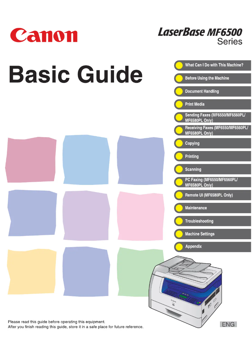 Page 1 de la notice Manuel utilisateur Canon i-SENSYS MF6530