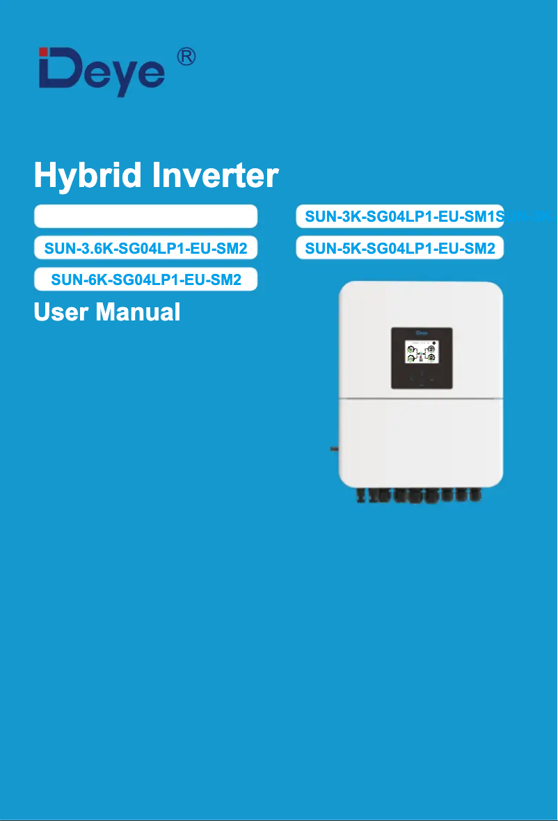 Page 1 de la notice Manuel utilisateur Deye SUN-3K-SG04LP1-EU-SM1
