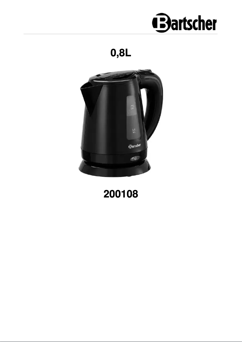 Page 1 de la notice Manuel utilisateur Bartscher 200108