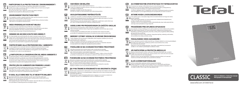 Page 1 de la notice Manuel utilisateur Tefal Classic PP1133