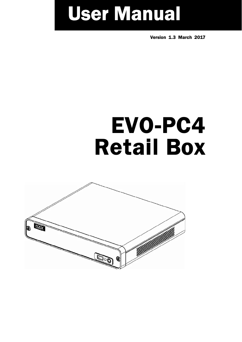 Page n°1 - Manuel utilisateur POS-X EVO PC4