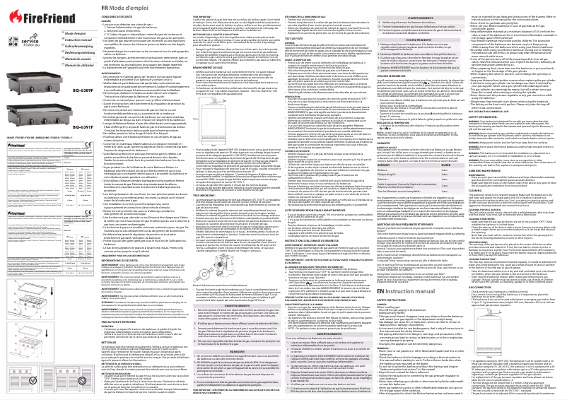 Page n°1 - Manuel utilisateur FireFriend BQ-6389F
