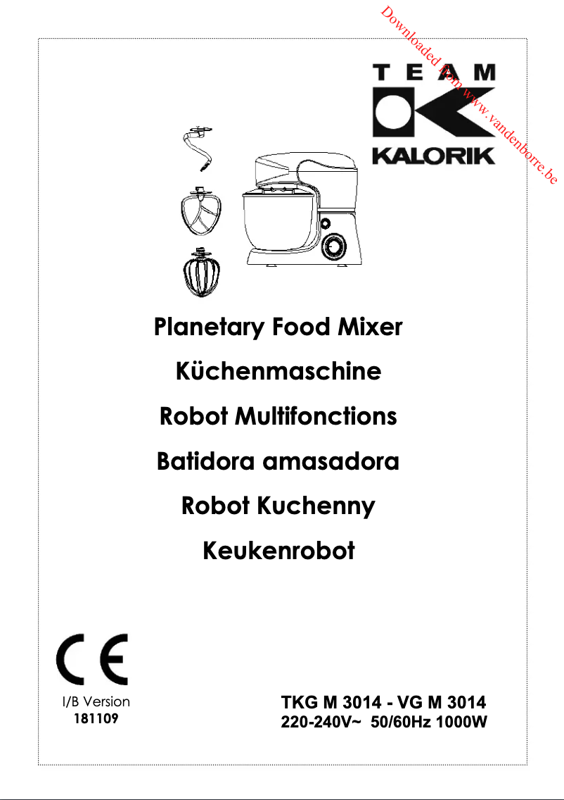 Página 1 del manual Manual de usuario Kalorik TKG M 3014