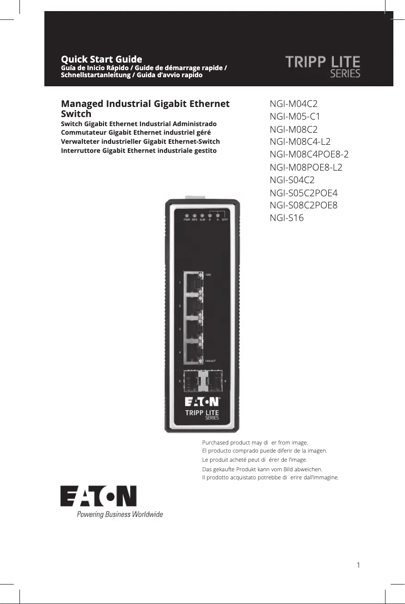 Image de la première page du manuel de l'appareil NGI-S05C2POE4