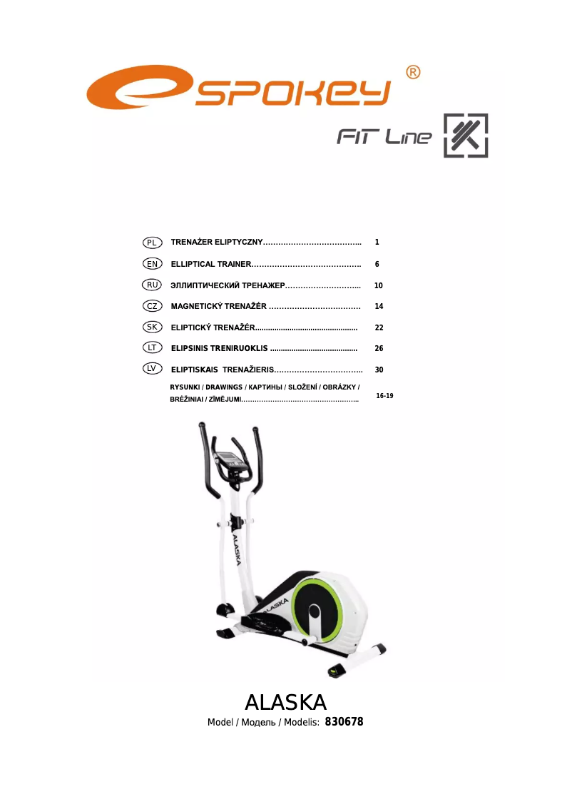 Image de la première page du manuel de l'appareil Alaska