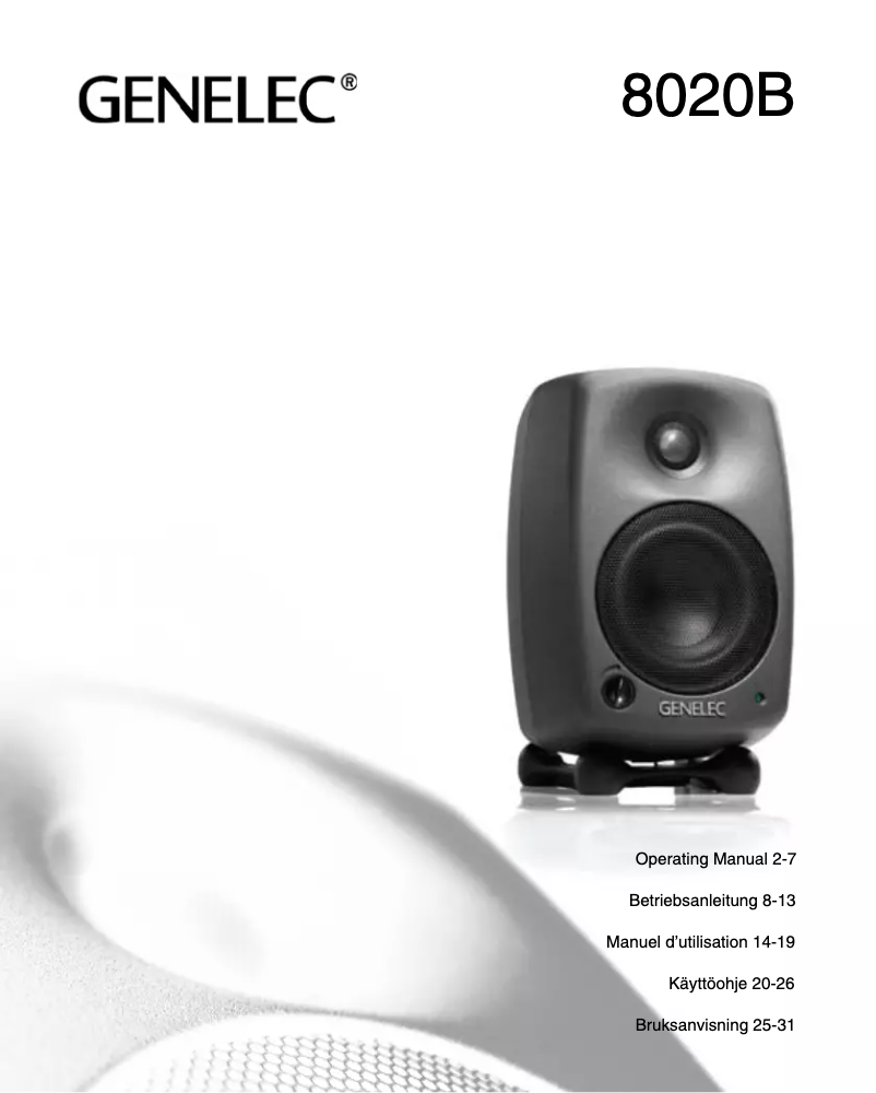 Image de la première page du manuel de l'appareil 8020BMM