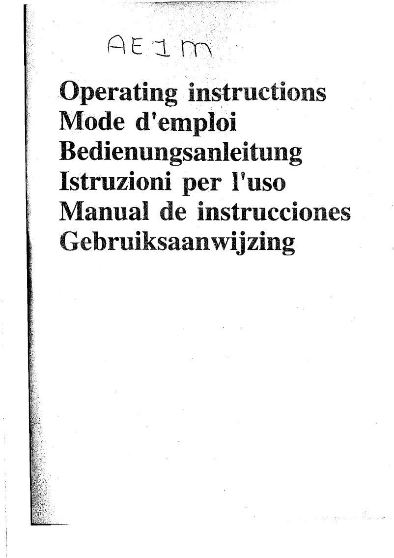 Image de la première page du manuel de l'appareil AE 1 M