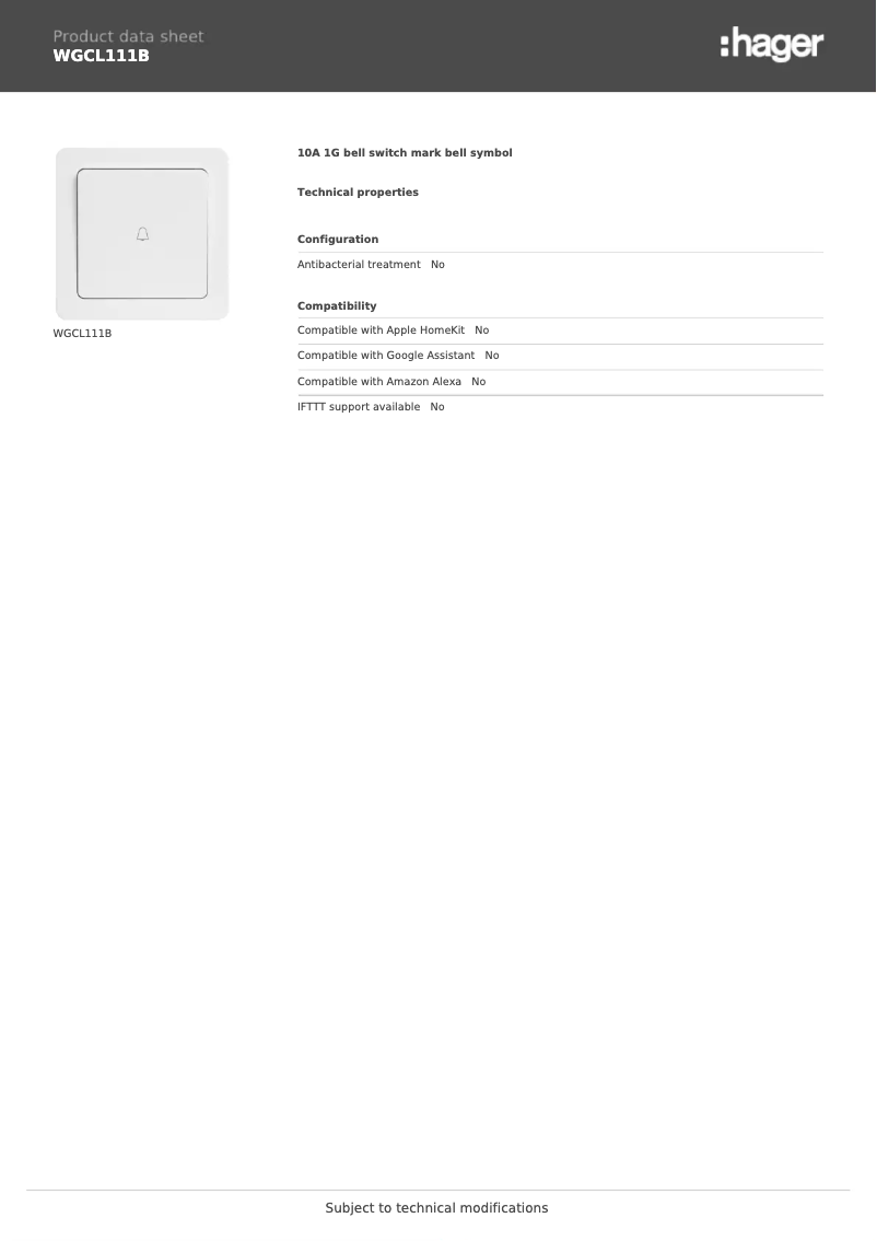 Image de la première page du manuel de l'appareil WGCL111B