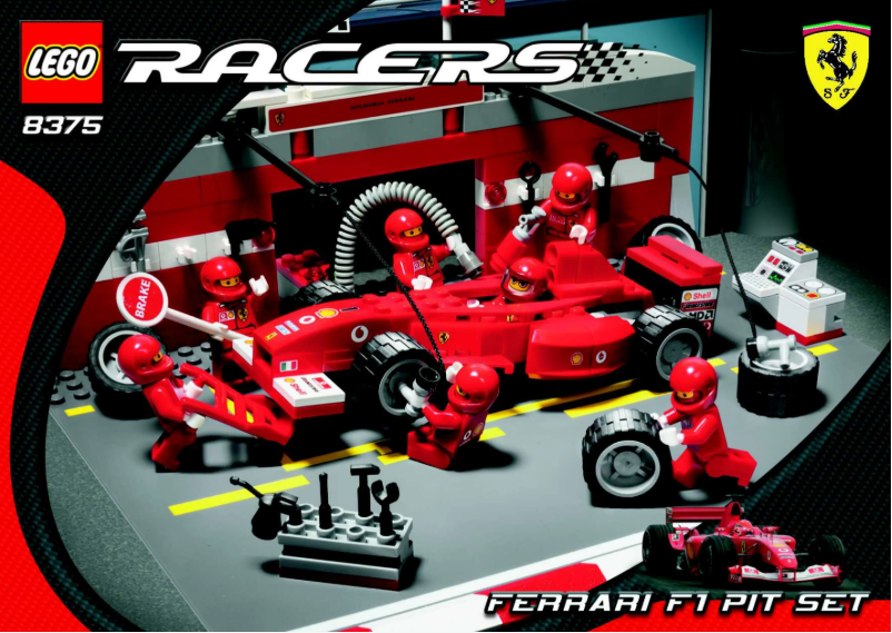 Page 1 de la notice Manuel utilisateur Lego Ferrari F1 Pit Set
