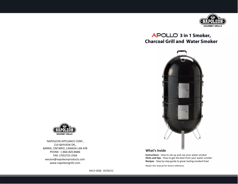 Image de la première page du manuel de l'appareil Apollo 3 in 1