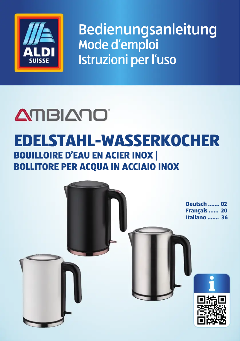 Image de la première page du manuel de l'appareil GT-WKEDS-08-CH