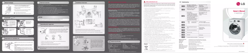 Page n°1 - Manuel utilisateur LG F1403TDS