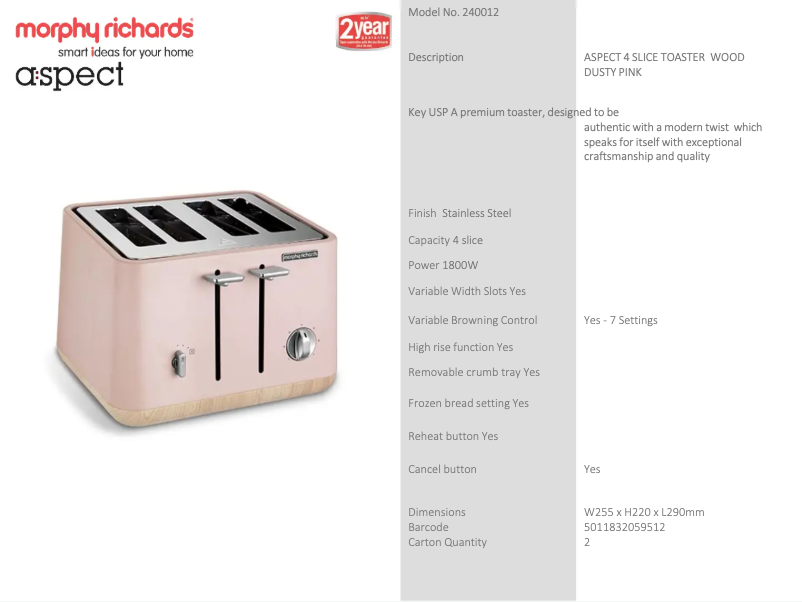 Image de la première page du manuel de l'appareil Aspect 240012