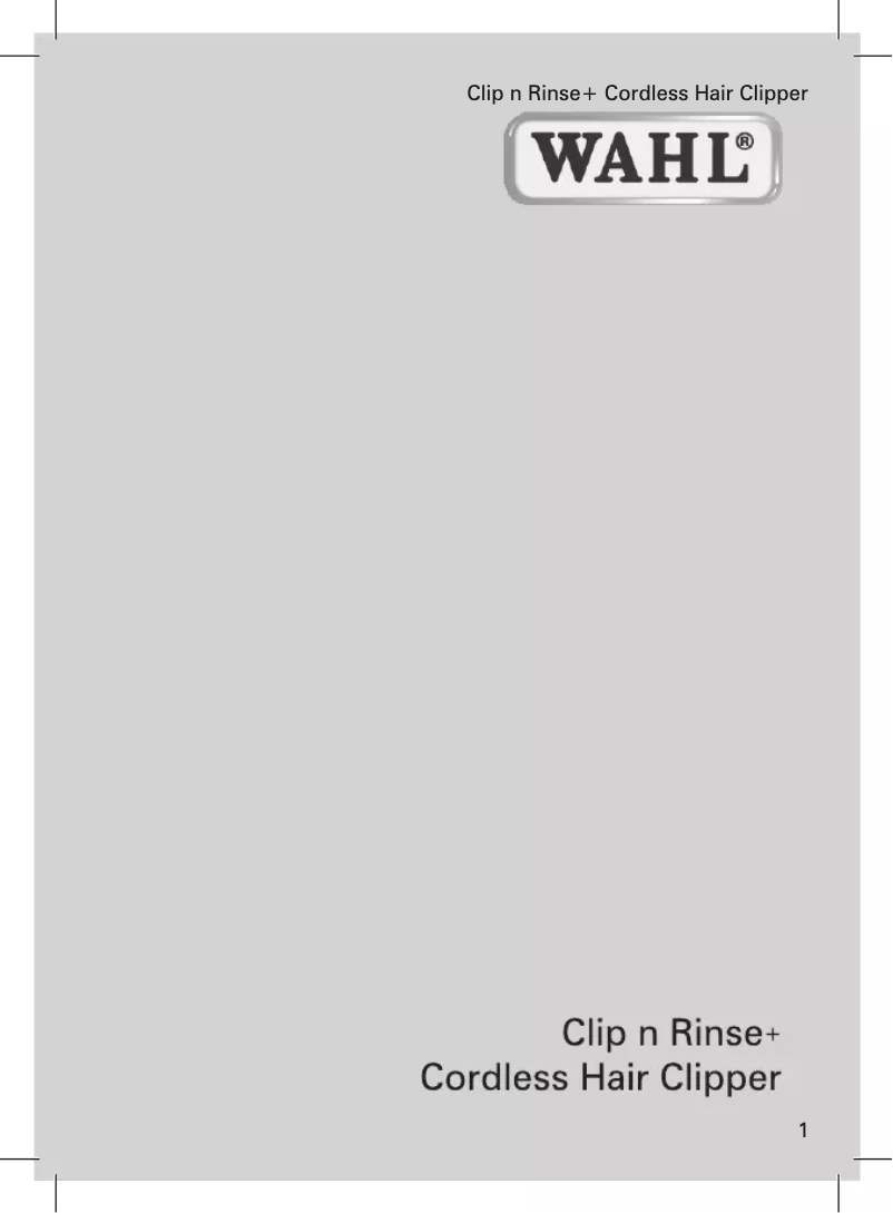 Page 1 de la notice Manuel utilisateur Wahl Clip N Rinse 9639