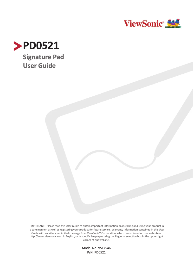 Imagen de la primera página del manual del dispositivo PD0521