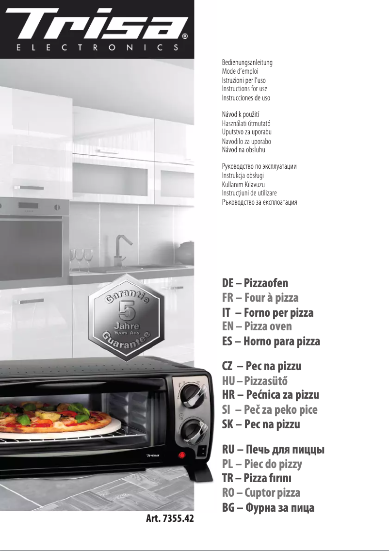Imagen de la primera página del manual del dispositivo Pizza al Forno 7355.42