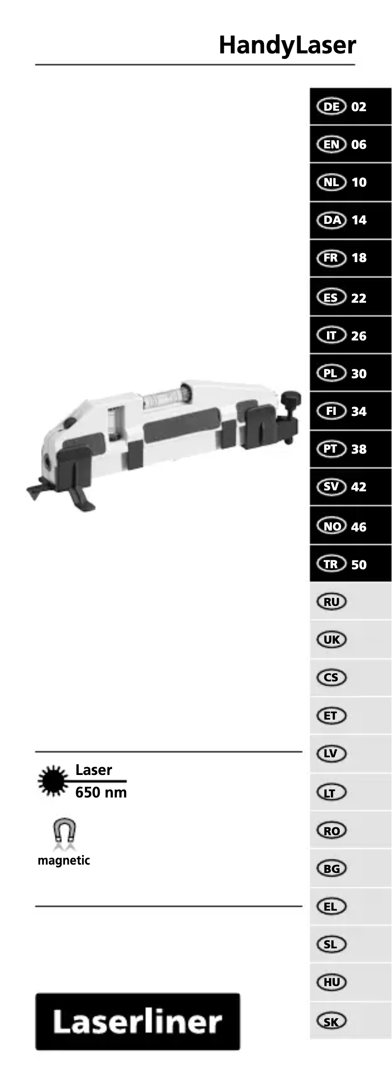 Image de la première page du manuel de l'appareil HandyLaser