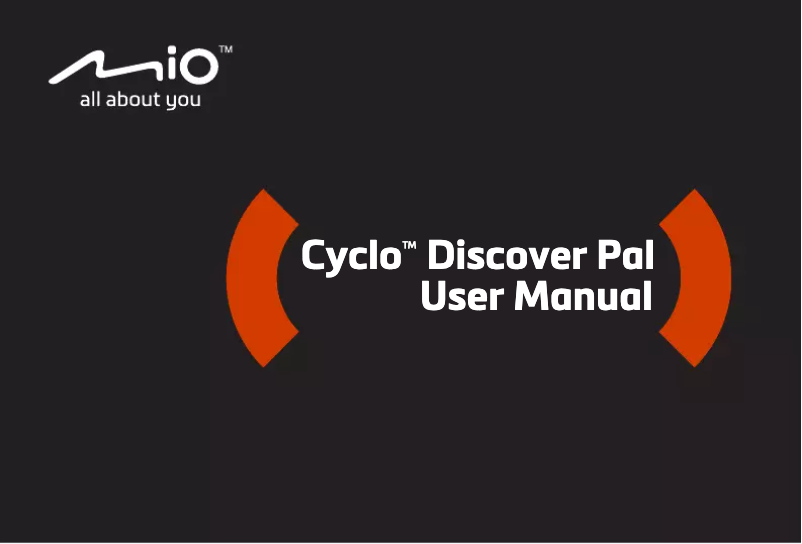 Page 1 de la notice Manuel utilisateur Mio Cyclo Discover Pal