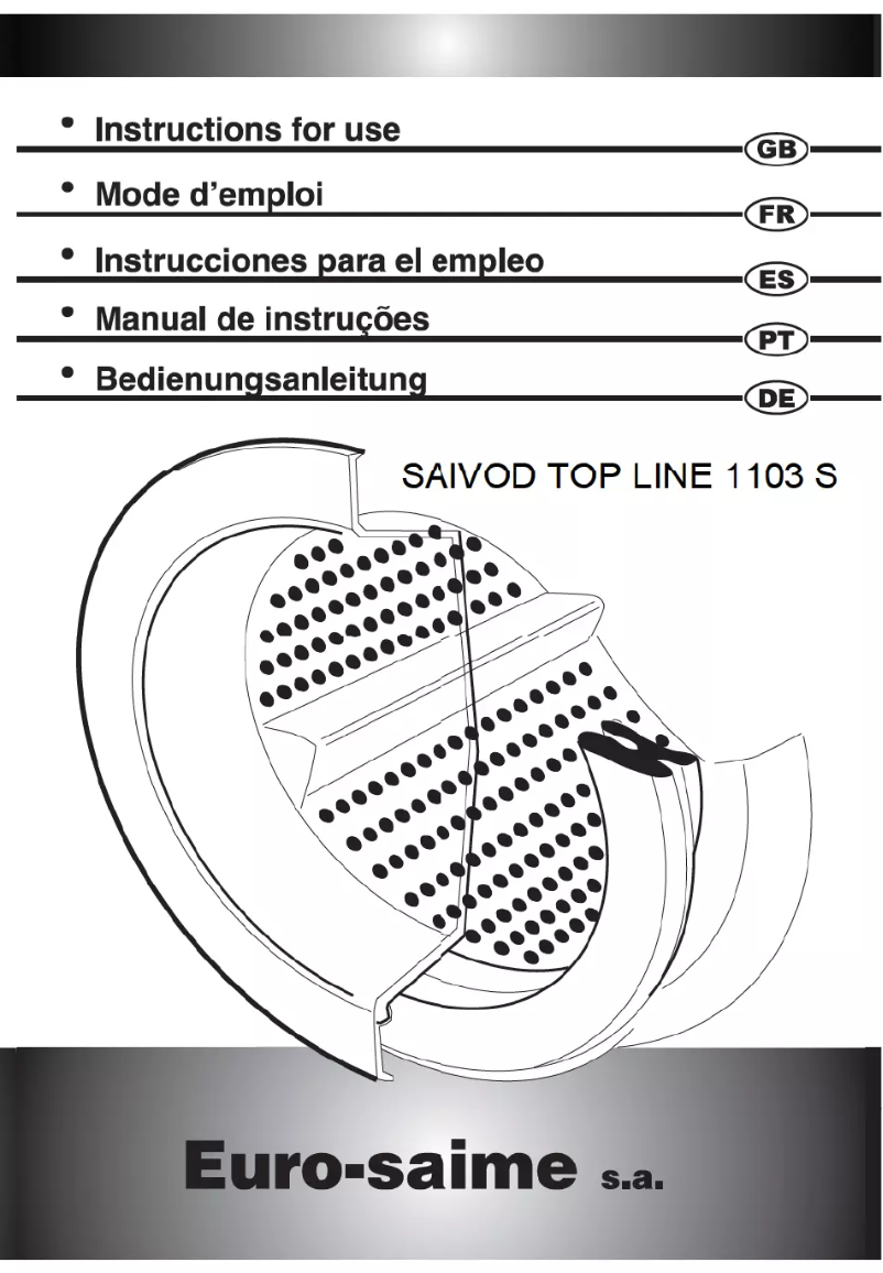 Image de la première page du manuel de l'appareil Top Line 1103 S
