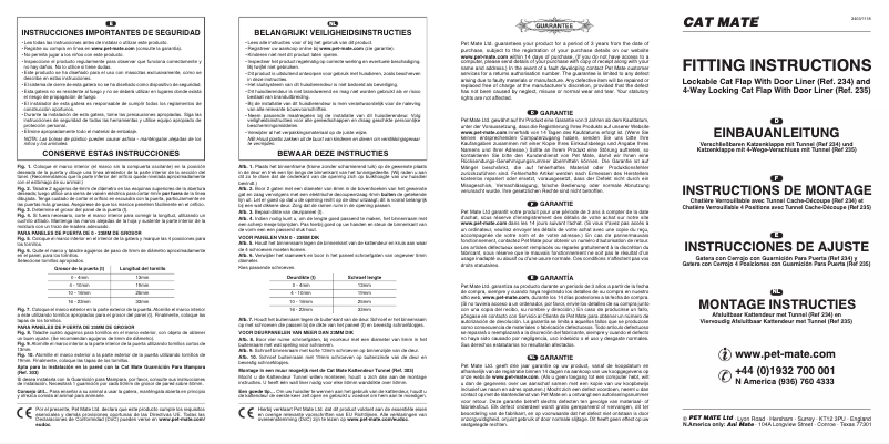 Page 1 de la notice Manuel utilisateur Closer Pets Cat Mate 234W