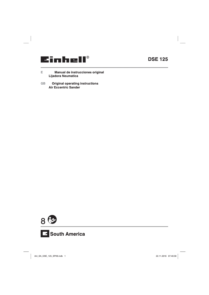 Page 1 de la notice Manuel utilisateur Einhell DSE 125