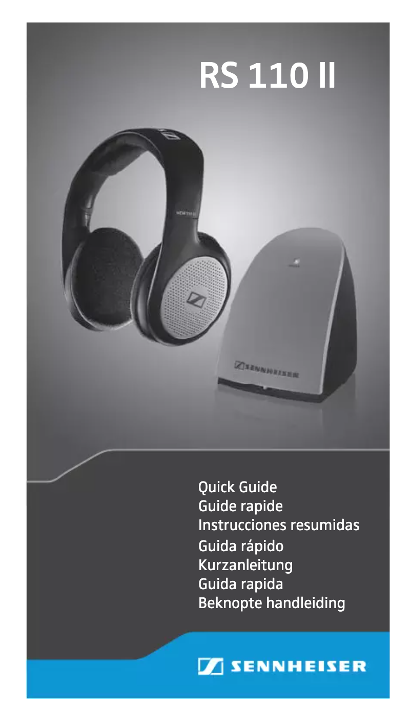 Página 1 del manual Manual de usuario Sennheiser RS 110 II