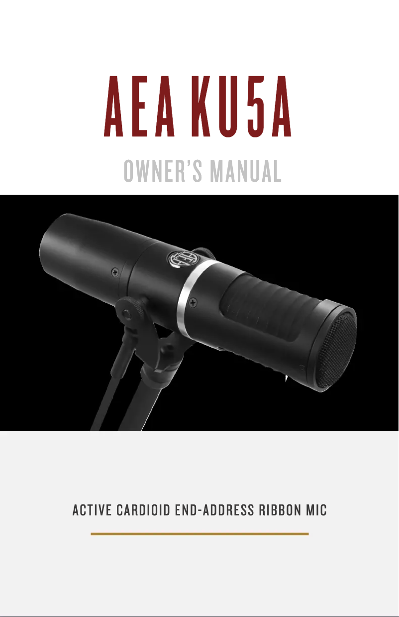 Page n°1 - Manuel utilisateur AEA KU5A