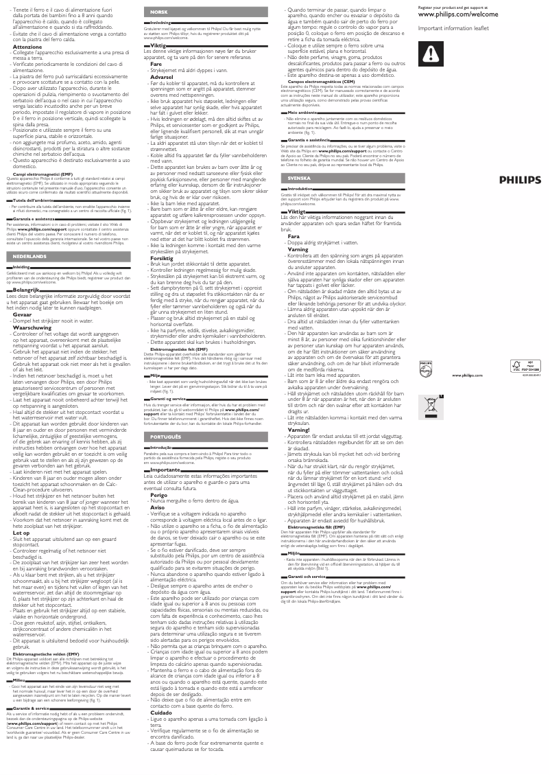 Page n°1 - Manuel utilisateur Philips PowerLife GC2930