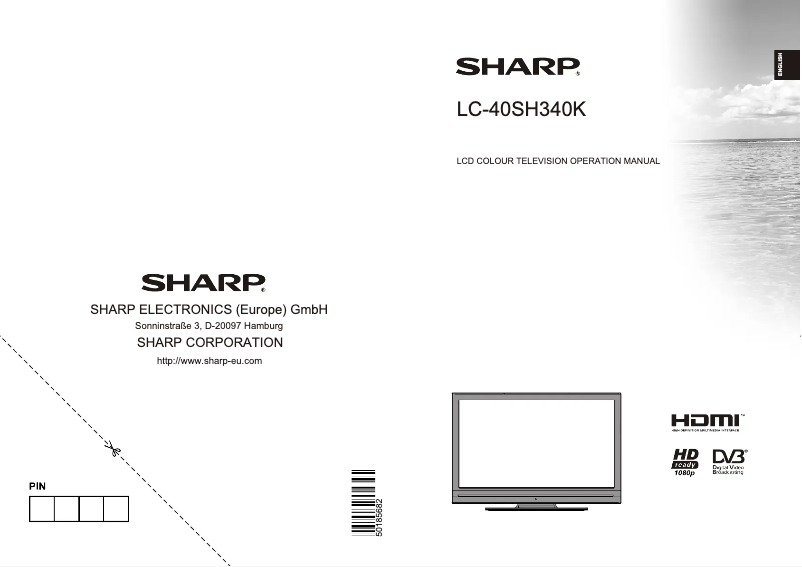 Image de la première page du manuel de l'appareil LC-40SH340K