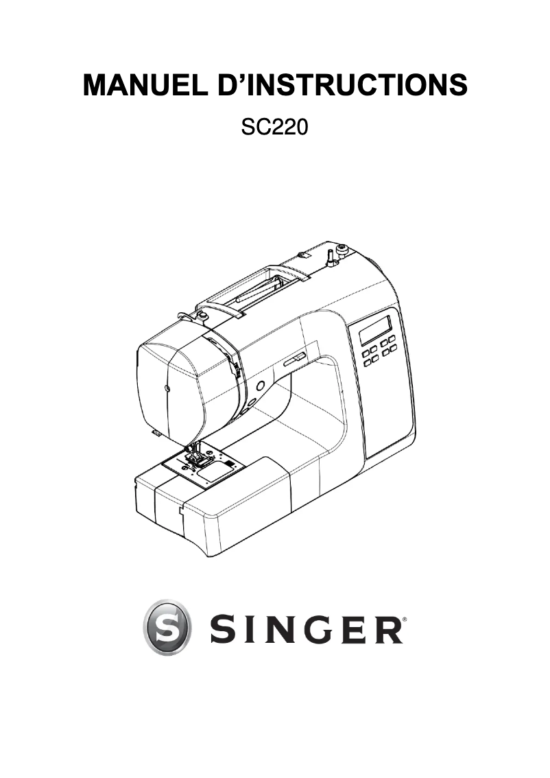 Page n°1 - Manuel utilisateur Singer SC220