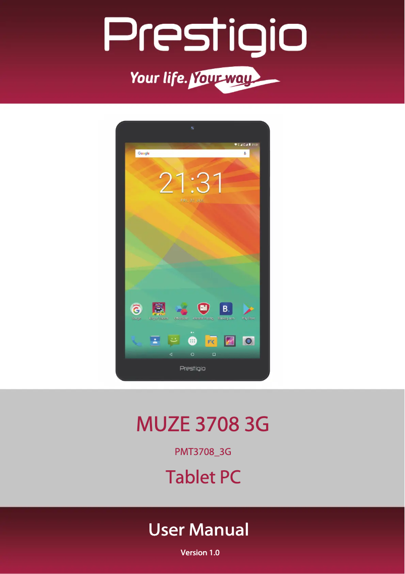 Page n°1 - Manuel utilisateur Prestigio MultiPad Muse 3708 3G