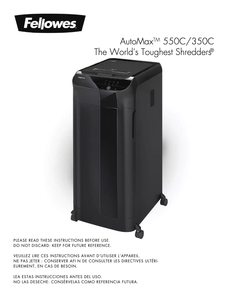 Image de la première page du manuel de l'appareil AutoMax 350C