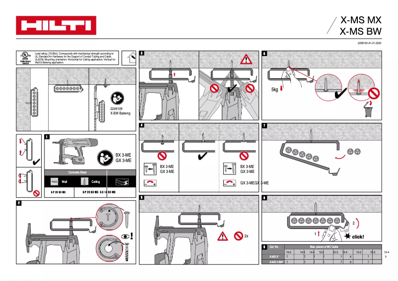 Page n°1 - Manuel utilisateur Hilti X-MS