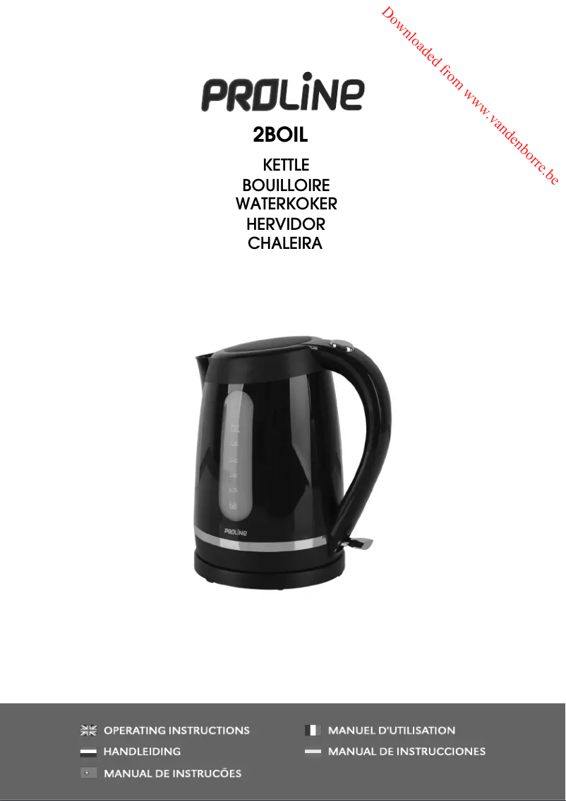 Page 1 de la notice Manuel utilisateur Proline 2BOIL