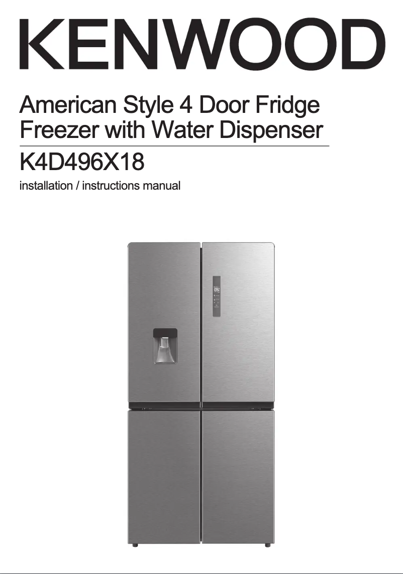 Page 1 de la notice Manuel utilisateur Kenwood K4D496X18