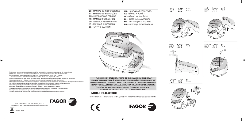Page n°1 - Manuel utilisateur Fagor PLC-809CC