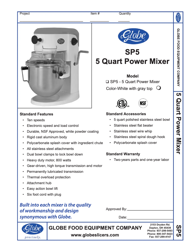 Image de la première page du manuel de l'appareil SP5